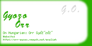 gyozo orr business card